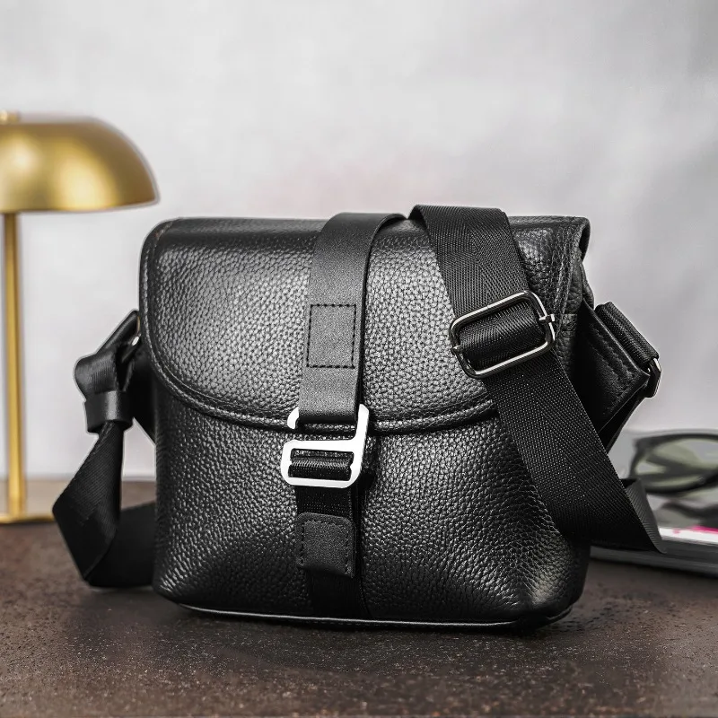 

Мужская сумка через плечо из натуральной кожи, роскошные квадратные сумки через плечо с клапаном, мужская модная сумка через плечо, высококачественная сумка для мобильного телефона