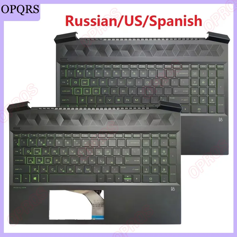 

НОВИНКА для HP Pavilion Gaming 15-EC 15-ec0000 TPN-Q229, США/испанский/латин/русский чехол для клавиатуры ноутбука, упор для рук