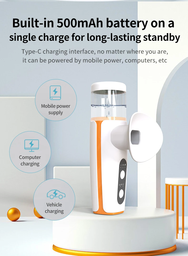 USB-aufladbarer, langanhaltender, heißer und kalter Dual-Use-Augenbefeuchter mit Sprühfunktion, Sprühgerät zur Augenpflege, Heißkompresse, Augenbefeuchter, Haushaltsbefeuchter, geeignet für den Innen- und Außenbereich, tragbar. – Detail 4