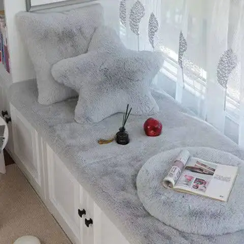 Cross-border rabbit velvet bay window mat balcony mat sofa bedroom living room carpet tatami corridor can be freely cut