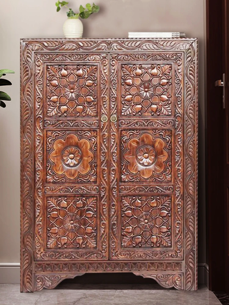 NEW Entrance cabinet Retro carved entrance entrance cabinet