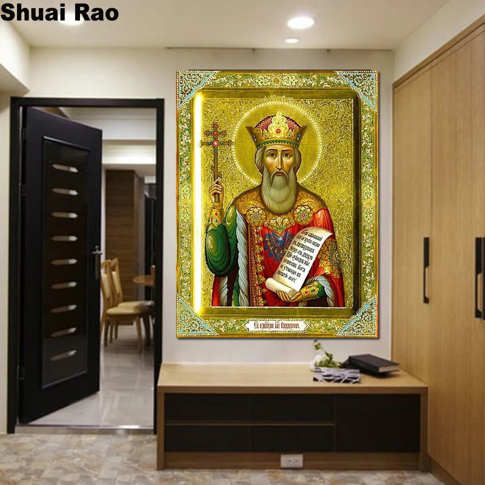 Full square round Diamond Painting Russian Orthodox Church of St. Vladimir in Edmonton 3d Mosaic Daimond embroidery icon sale,