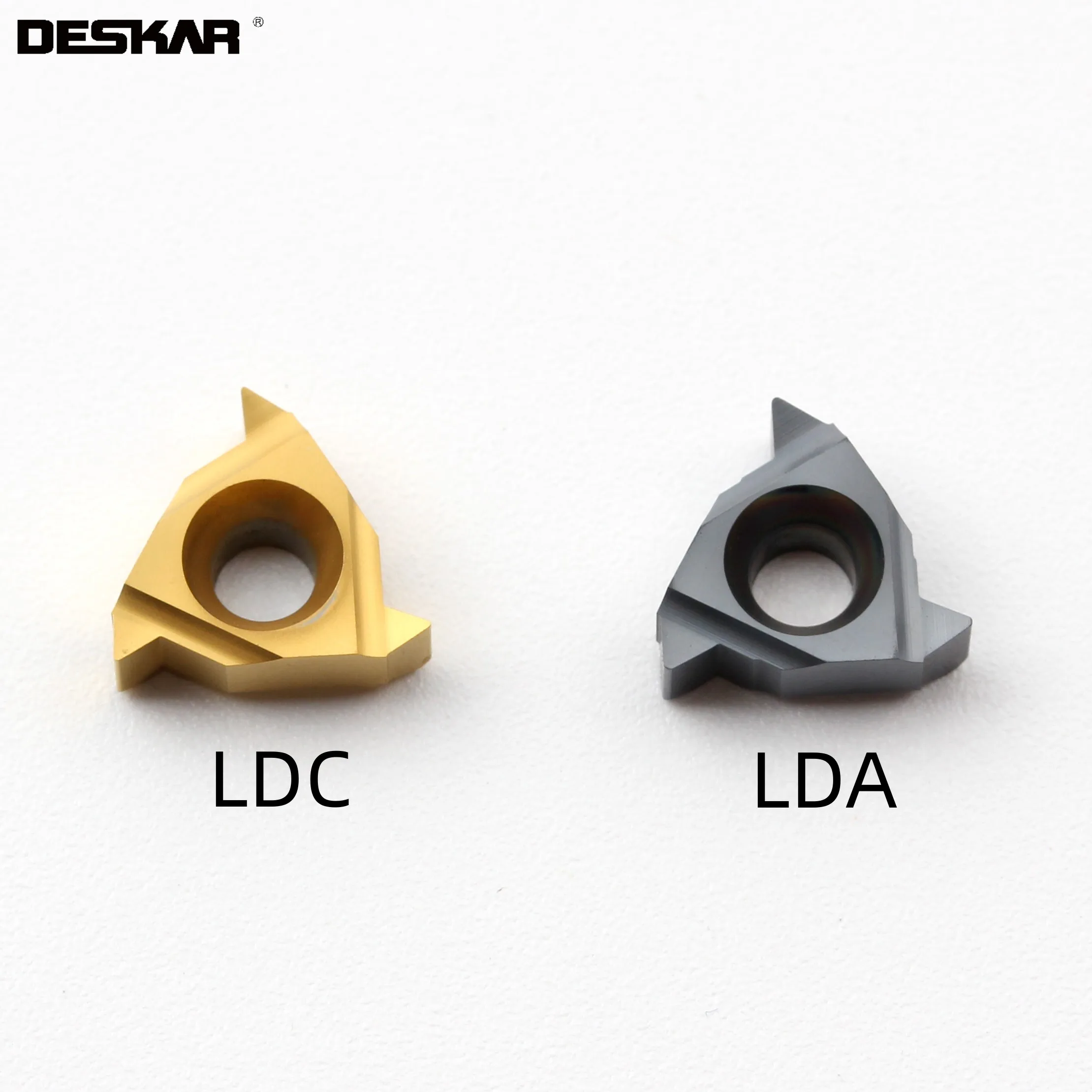 DESKAR 11IR 11ER A55 A60 1.0ISO 2.0ISO 1.25ISO LDA LDC CNC 선반 커터, 스레딩 카바이드 인서트, 터닝 공구 기계, 10 개