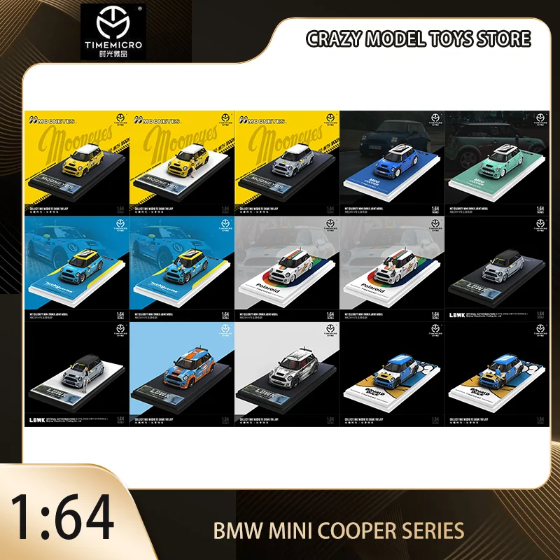 

TM 1:64 BMW MINI COOPER Moon Eye Comic Edition Painted Doll Alloy Die Cast Car Model Collection Ornament Gift Toys