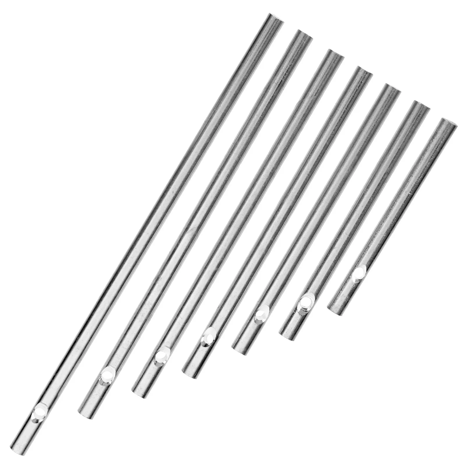 7Pcs Aluminum Wind Chime Tubes Hollow Metal Wind Chime Replacement DIY Accessories for Garden Patio Decoration