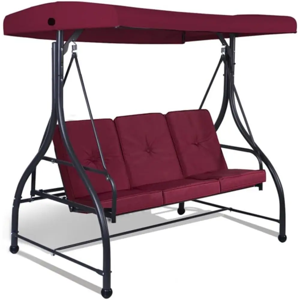 

Красное кресло-качалка на 3 человека, раскладная гамак-кровать