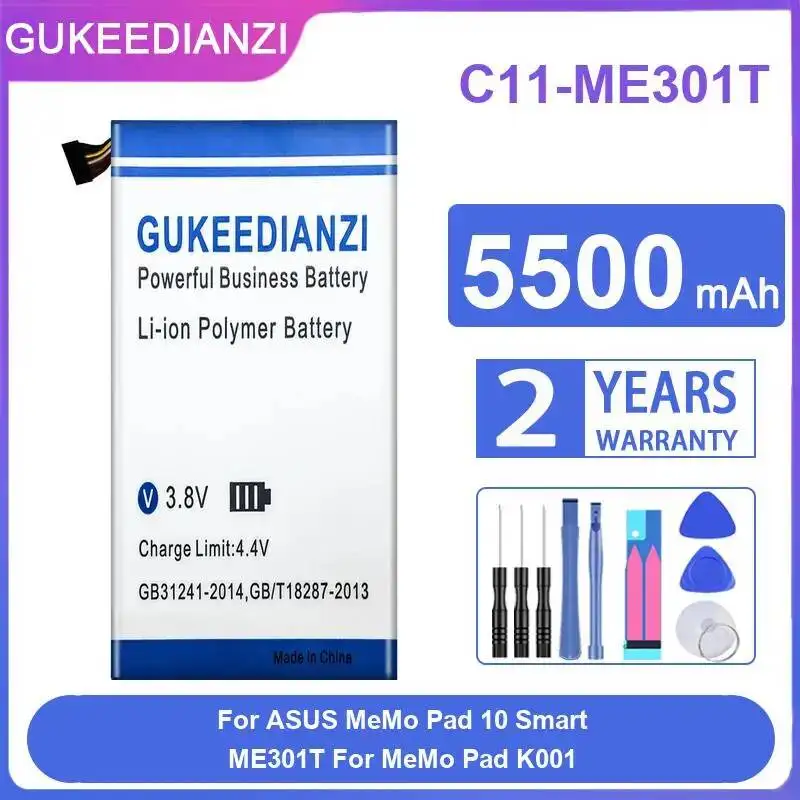 Аккумулятор для ноутбука Asus Memo Pad 10 Smart ME301T / Memo Pad K001, 5500 мАч, C11-ME301T, отличная работа при низких температурах