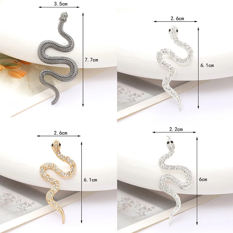 1 шт. уникальные ювелирные изделия в виде змеи, аксессуары для женщин и мужчин, модные стразы, змея, ювелирные изделия в виде животных, преувеличенные персонализированные аксессуары