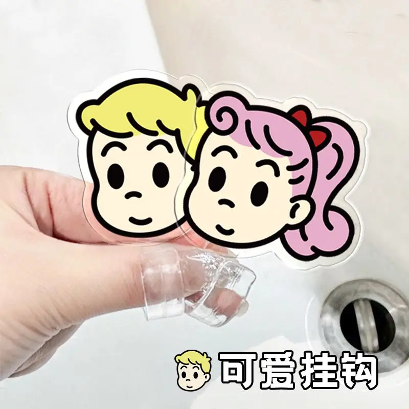 Harada Osamu Cartoon Transparent Acrylic Strong Adhesive Hook Non Punching Anime Wall Adhesive Hook  Girl Dormitory Decoration