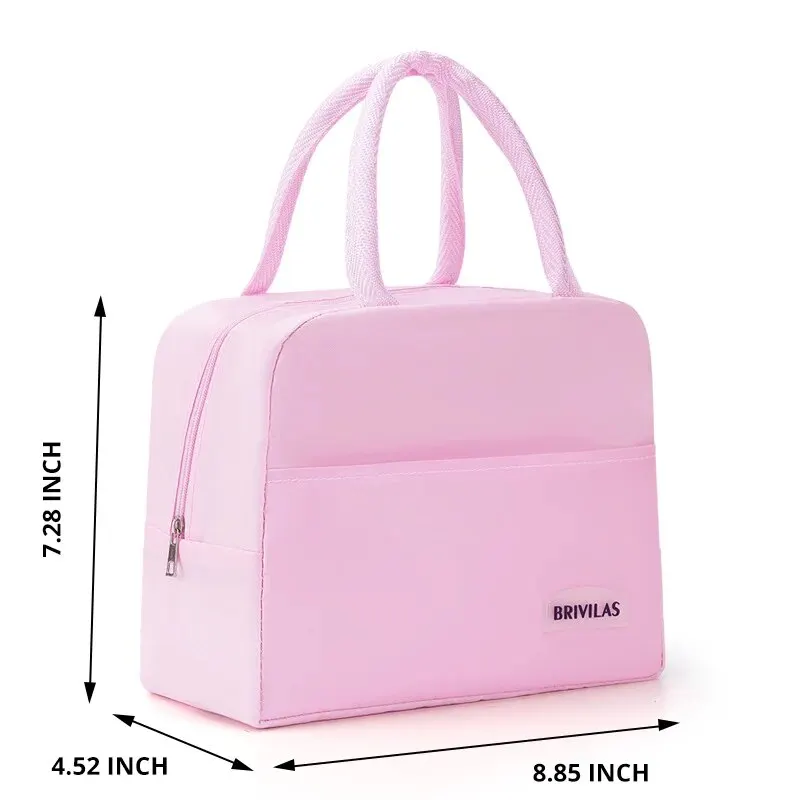 1pc Portable Insulation Bag Office Worker Lunch Box Bag With Thickened Aluminum Foil Picnic Bento Bag