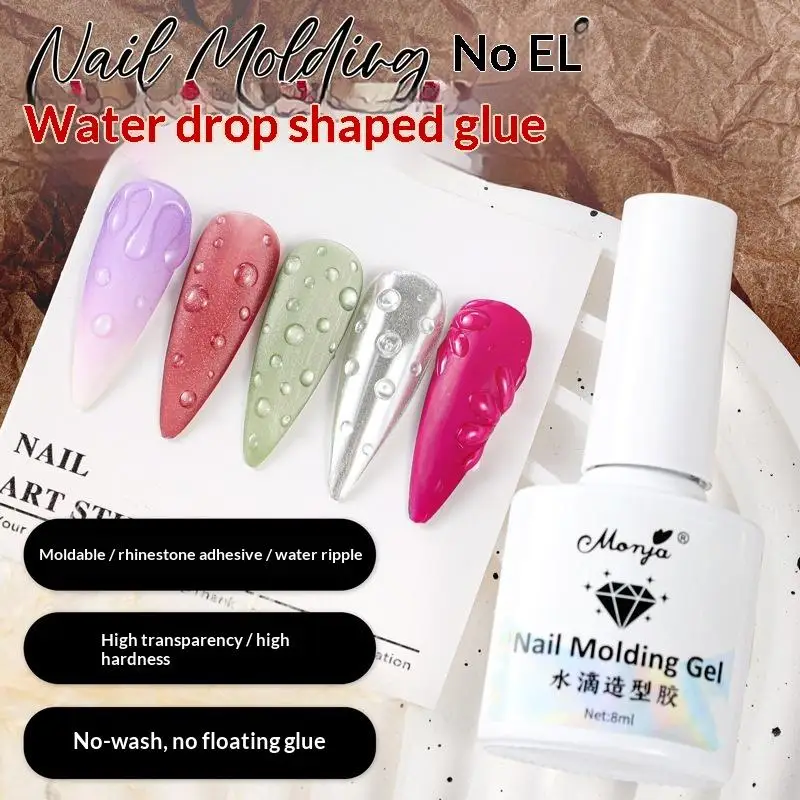 Artistic Nail Gel 3D Water Drop High-Transparency Long-Lasting Top Coat for Nail Enthusiasts