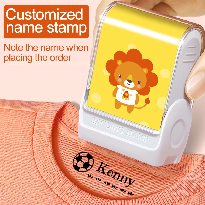 Customized Toddler Learning Stamp-Personalized Reusable Seal Kit with Name Engraving, Waterproof Design for School Students