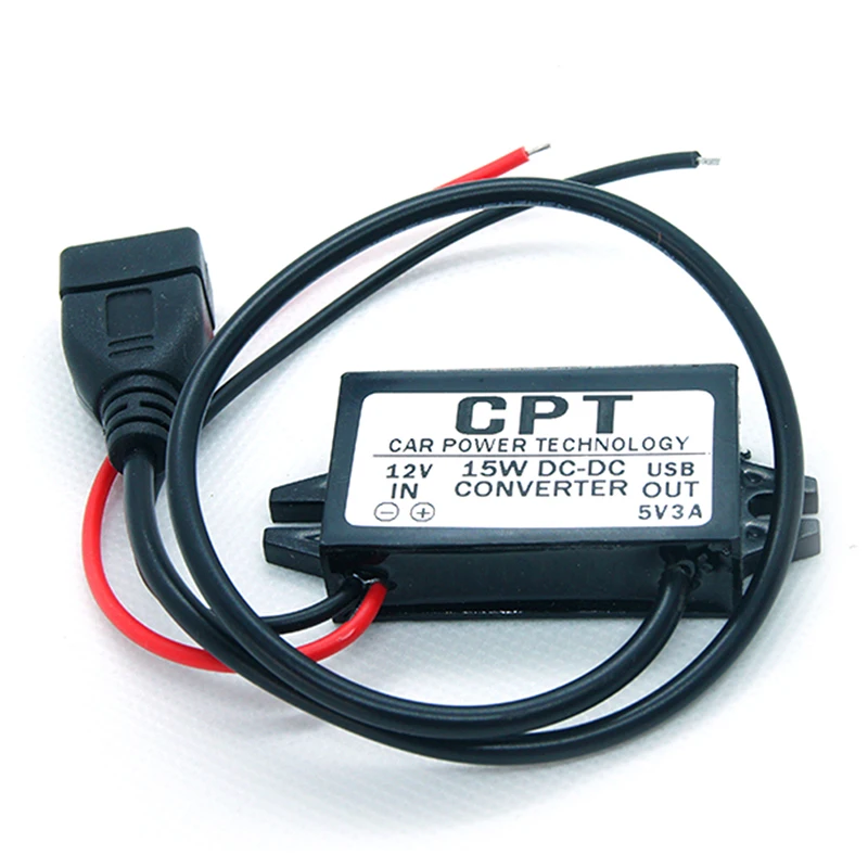1pcs High Efficiency DC-DC Car Power 12V to 5V 3A 15W Converter Module Micro USB Step Down Power Output Adapter New