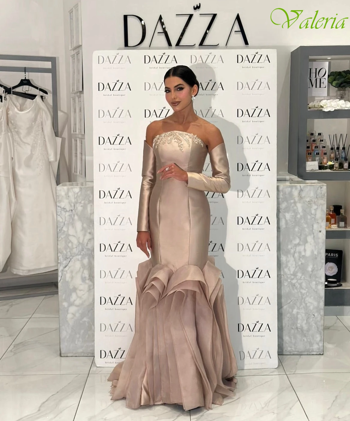 

Customized Mermai Strapless Elegant Formal Evening Dress Fashion Temperament Party Gowns High Quality Bespoke Occasion Gowns