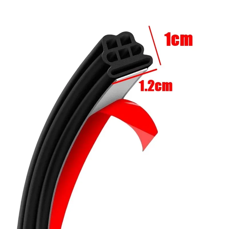 Car Door Seal Strip 5/10m Rubber Sealant Noise Insulation Anti-Dust Soundproofing Auto Hood Trunk Sealing Strips Accessories