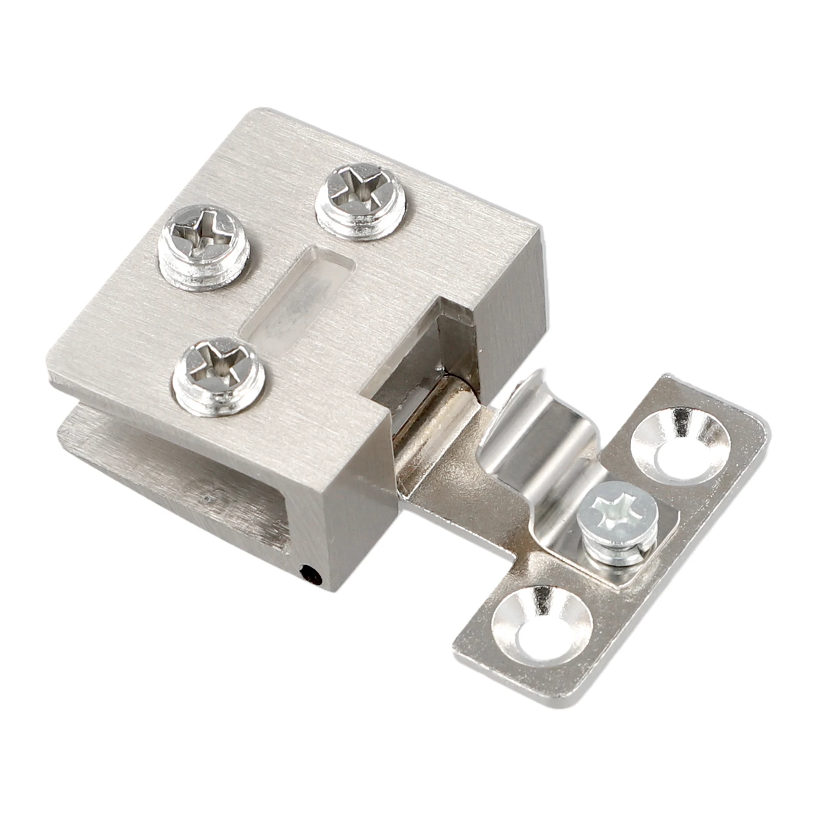 Zinc Alloy Clamp Hinge for Glass Cabinet Doors Non Opening Design Suitable for 5 7mm Thickness Hardware Choice