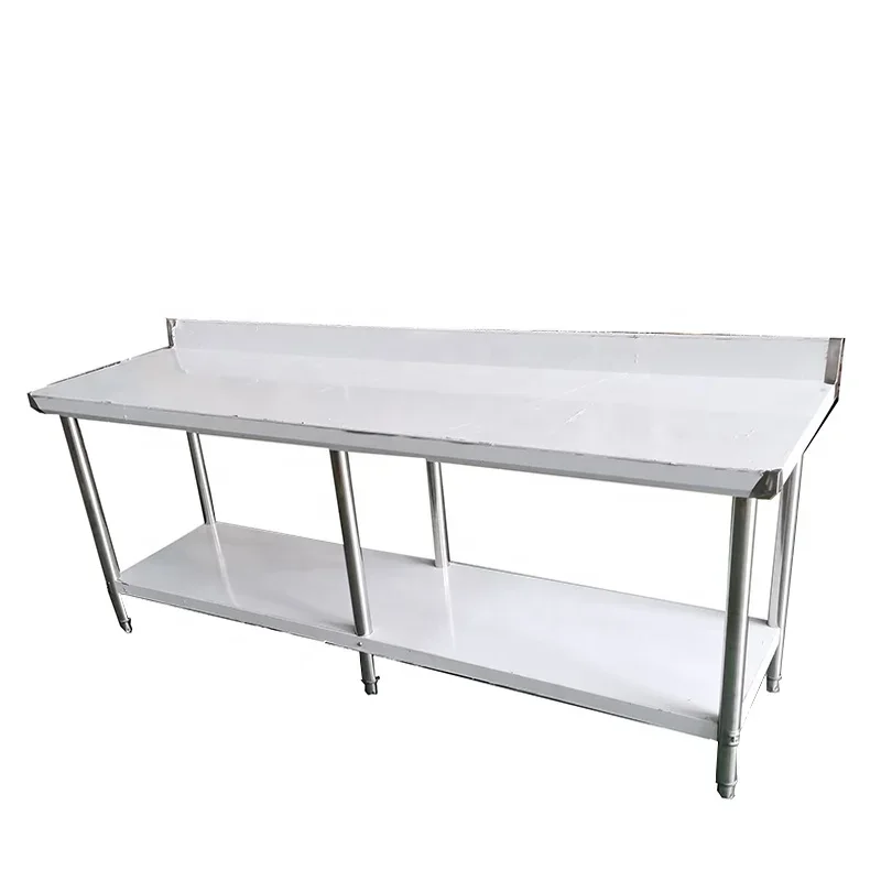 Chinese restaurant supplies, second-hand stainless steel workbench, kitchen equipment, three-layer