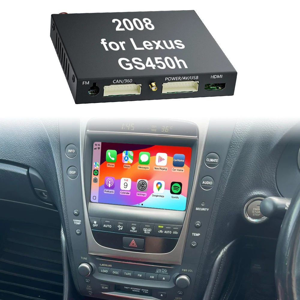 

GS450H Auto Electronics Wireless CarPlay And Android Auto Integration Module For 2008 - 2009 Lexus Auto Integration Kits