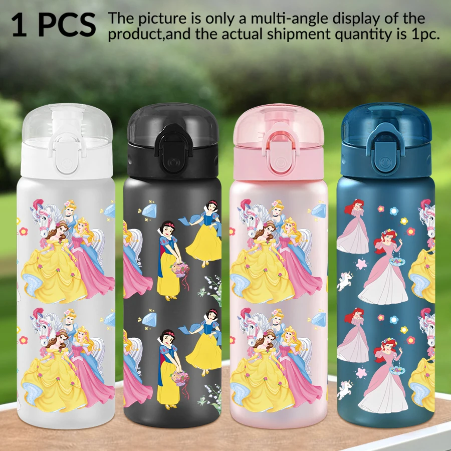 

1 шт., пластиковая бутылка для воды с рисунком принцессы Диснея, 26 унций, спортивная чашка для воды на открытом воздухе, подарок на день рождения/зад в школу