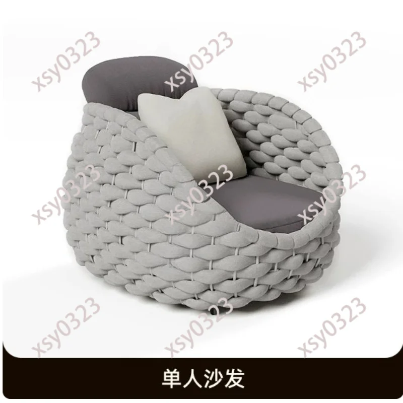 Waterproof Sunproof Rattan Sofa Woven Patio Balcony Courtyard Furniture Outdoor Living Space Comfortable Seating Set