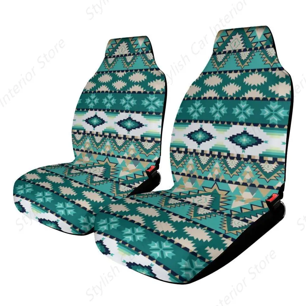 

Western Aztec Print Front Seat Cover 2 Pcs, Universal Automotive Seat Protector Covers Fit Most Cars, Sedan, SUV, Truck
