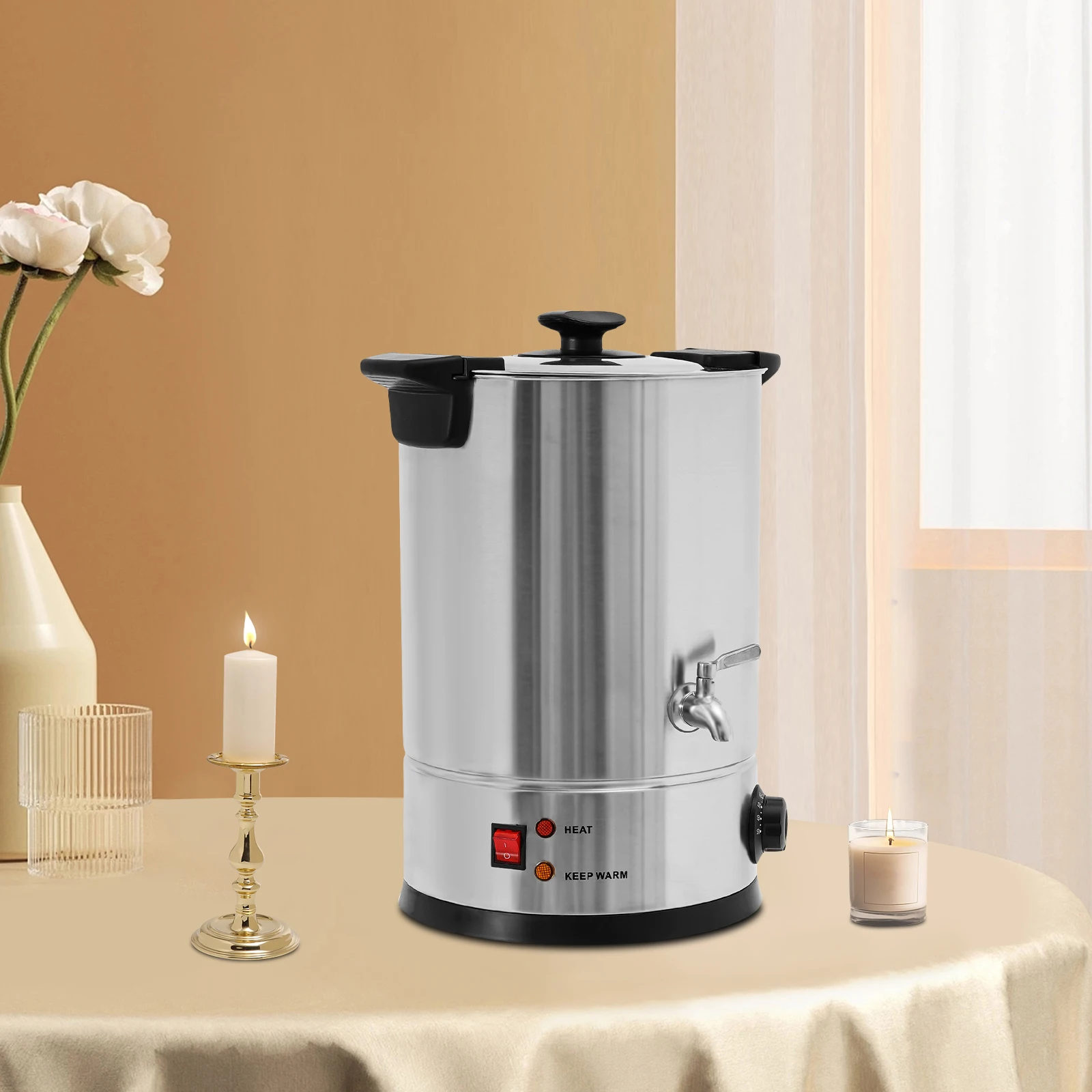 12L Wax Melter Large Electric Wax Melting Pot Professional Soy Beeswax Heating Tank with Spout 1800W