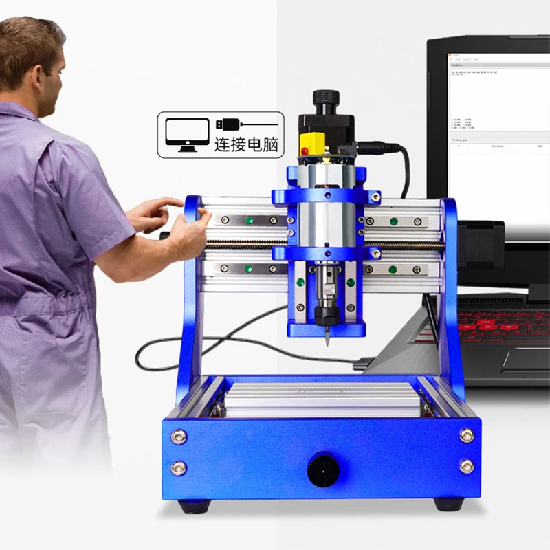 المعادن CNC البسيطة 1310 برو راوتر تجميعها حزمة مربع السكك الحديدية كامل الإطار المعدني سطح المكتب النقش Pcb آلة طحن مع رأس الليزر