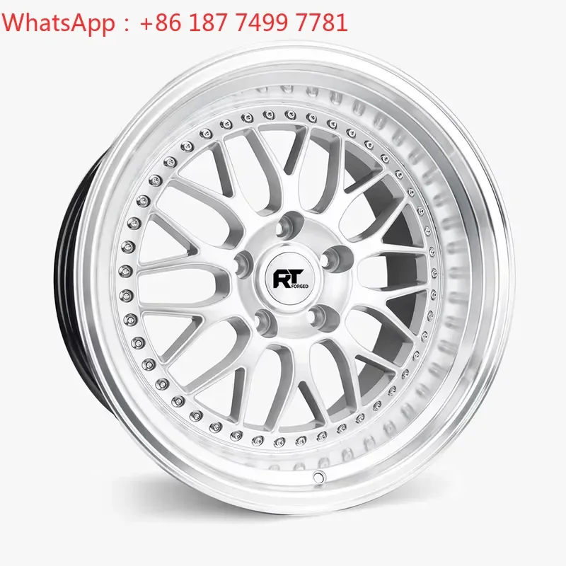 Custom 2 Piece 18 19 20 Inch 5x110 5x112 Forged Wheels Silver Mesh Deep Dish Rims for Giulia Stelvio Luxury Car