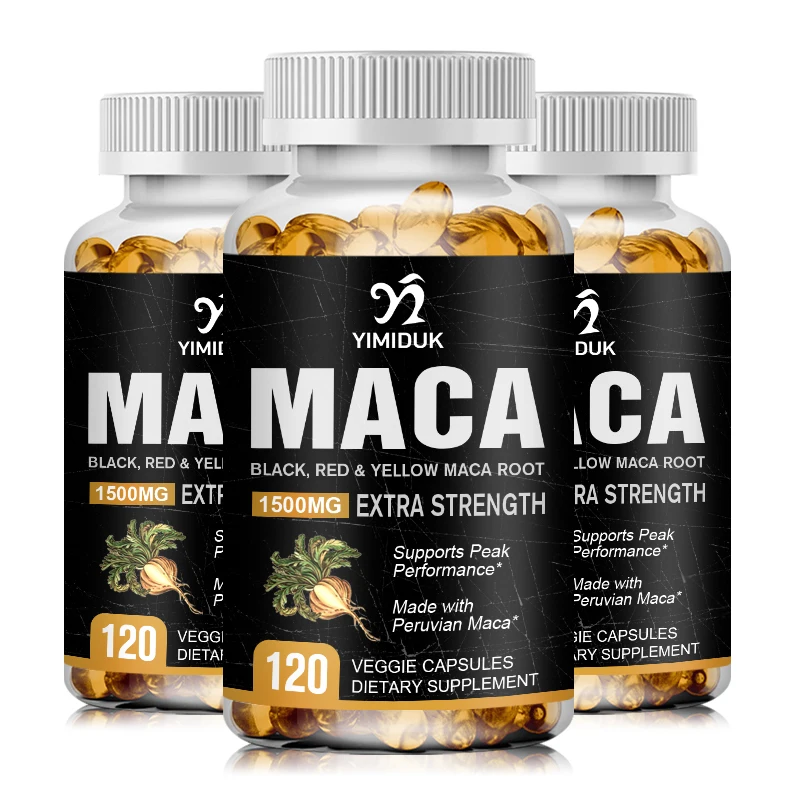 Maca Root Supplement - with Ginseng and Black Pepper Extracts for Energy, Endurance, Muscle Strength and Performance