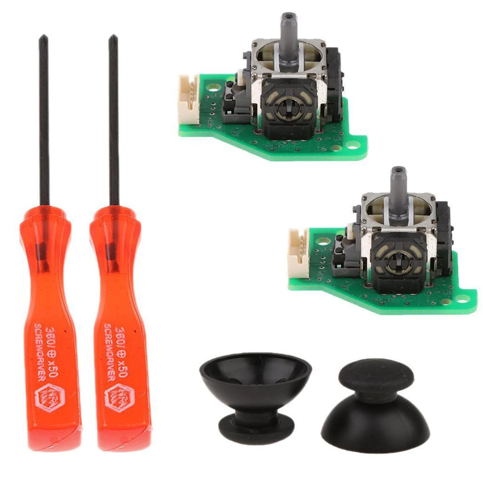 

Аналоговые 3D-джойстики (левый и правый) для Nintendo Wii U с отверткой, аксессуары для ремонта геймпада