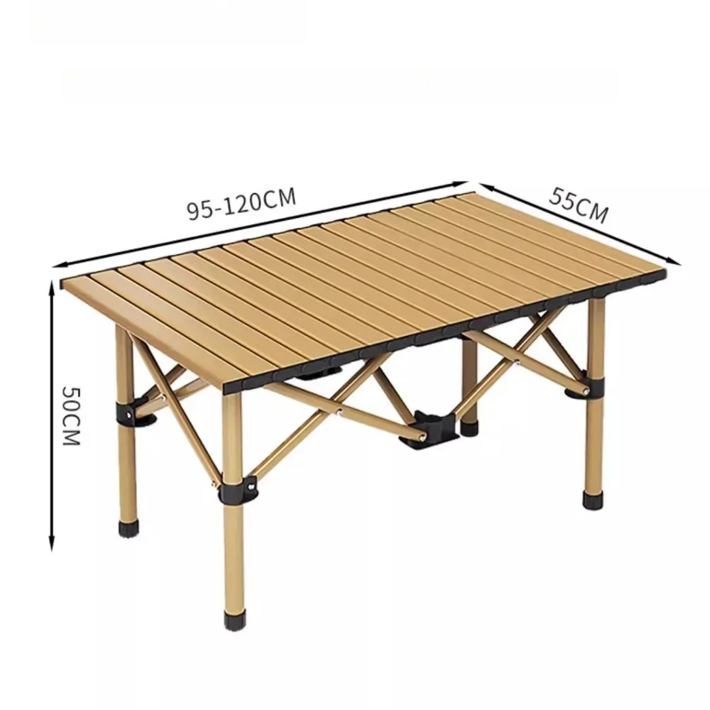 Mesa de camping plegable y portátil, ideal para familias, con diseño de mesa enrollable, para actividades al aire libre, ligera, perfecta para barbacoas, picnics y viajes.