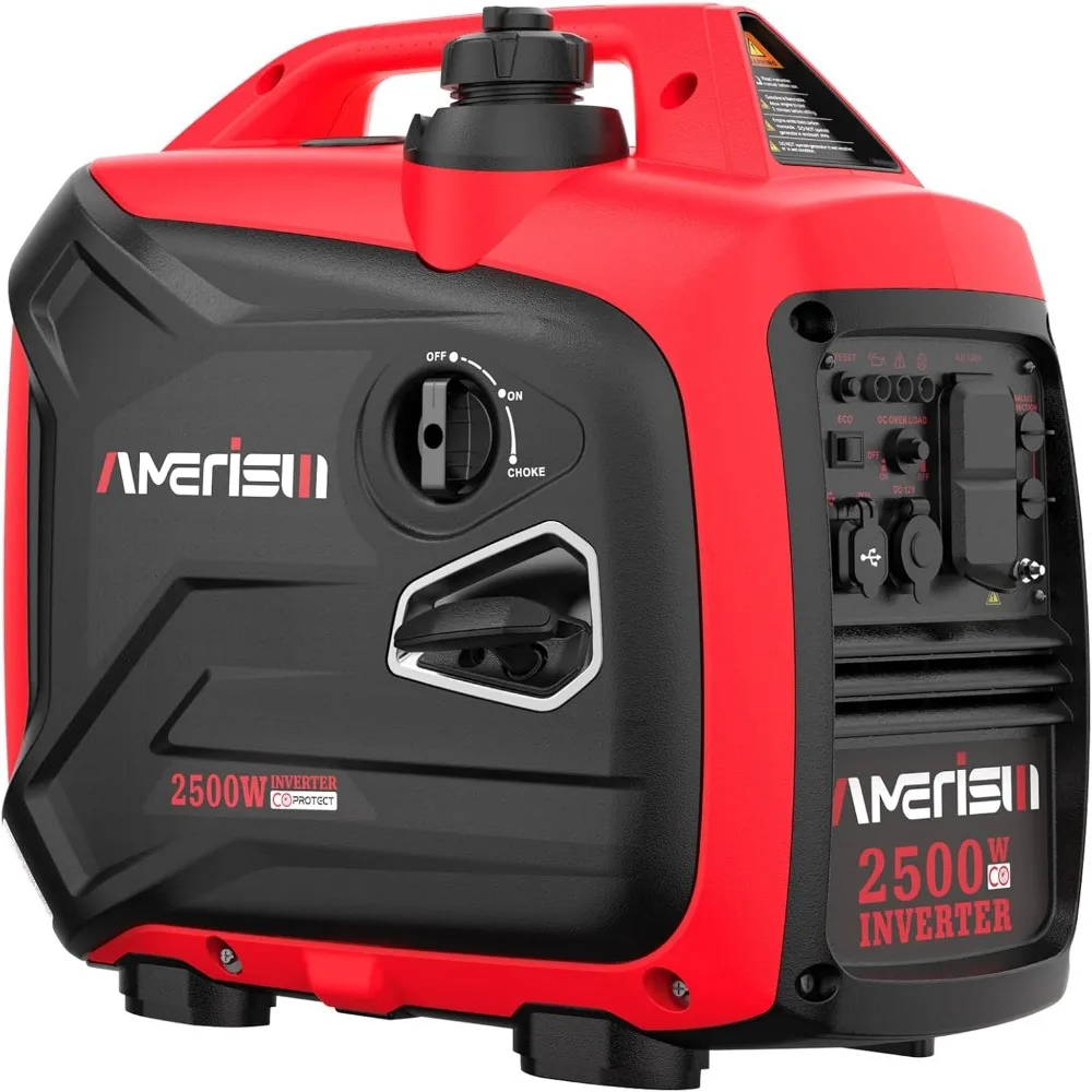 

2500-Watt Gas Powered Portable Inverter Generator With CO Sensor- Super Quiet Generator for Home Use, Camping, Outdoor Use