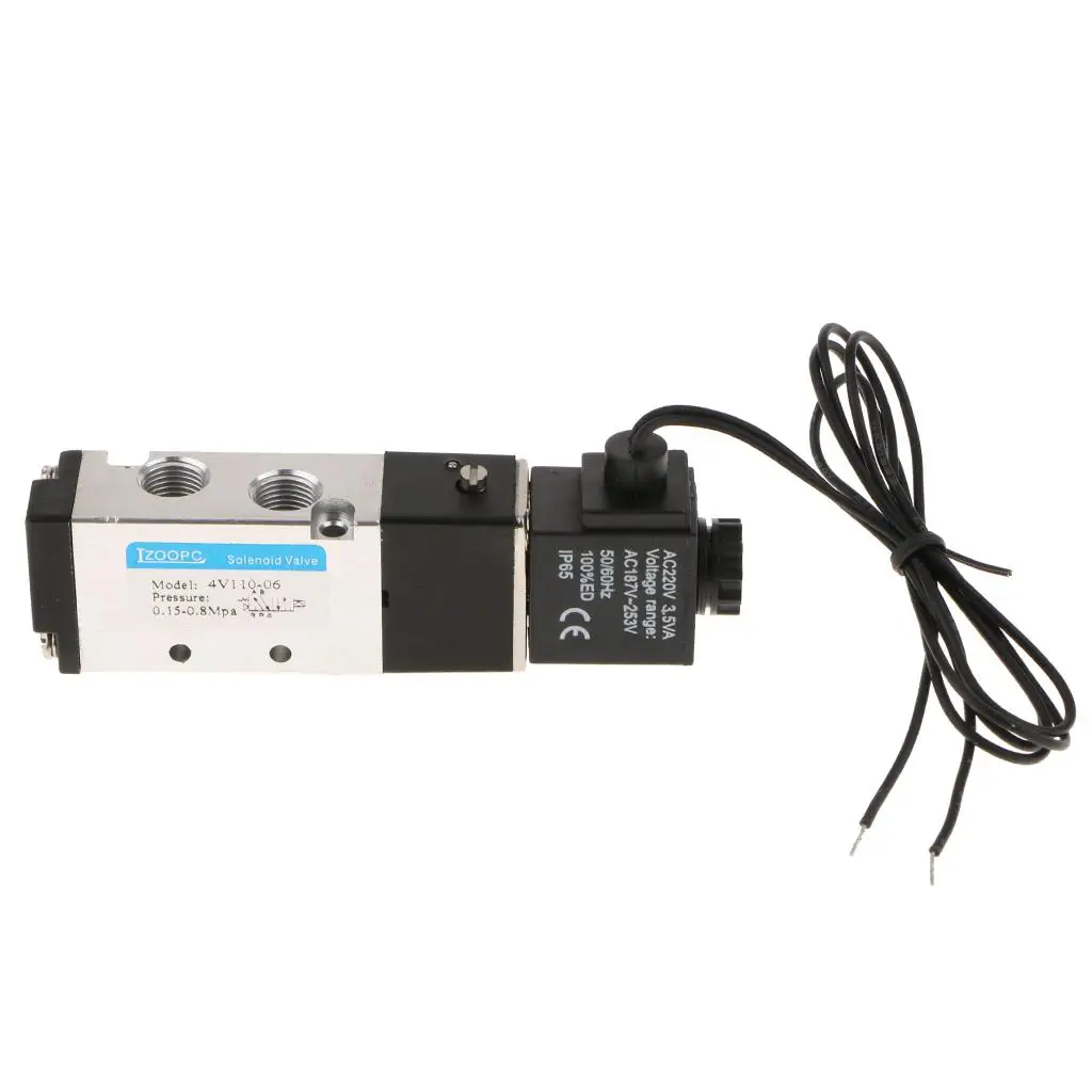 1/4 '' Bspt Pneumatic 5/ Alloy Electric Control Solenoid 4v110-06