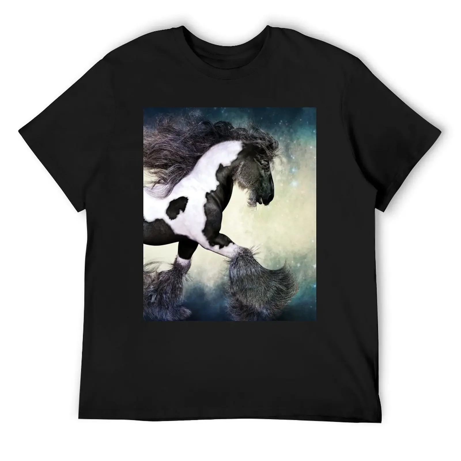 Camiseta Gypsy Gold Glitters Vanner Horse, ropa de calle, camisas de moda, camisetas de anime, camisetas gráficas para hombres, anime