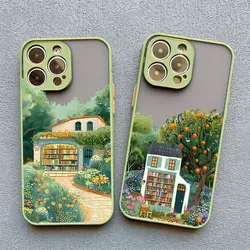 Beautiful Nature Forest Tree Bookstore Phone Case For iPhone 14 13 12 11 Pro Max 17 15 16 Pro Max 14 Plus Mini XS X XR Covers