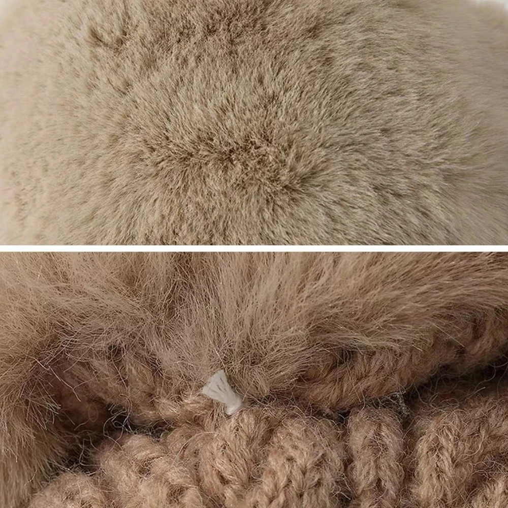 قبعة الشتاء الدافئة المرأة الصياد قبعة التزلج قبعة سميكة محبوك قبعة للمشي الشتوي ركوب الدراجات الأنشطة في الهواء الطلق #3