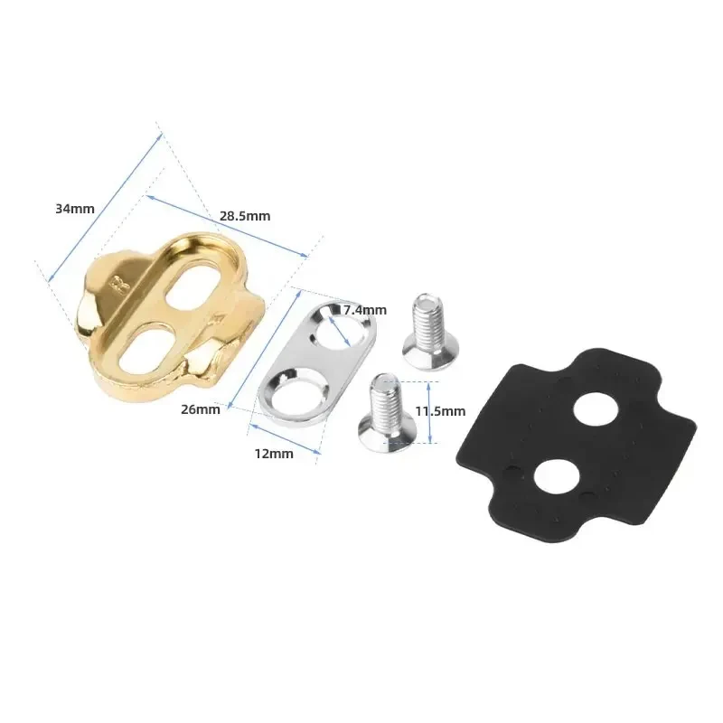 Premium Copper MTB Pedal Cleats, Compatible with Crankbrothers Eggbeater Candy Smarty Mallet Pedals, Mountain Bike Cycling Acces