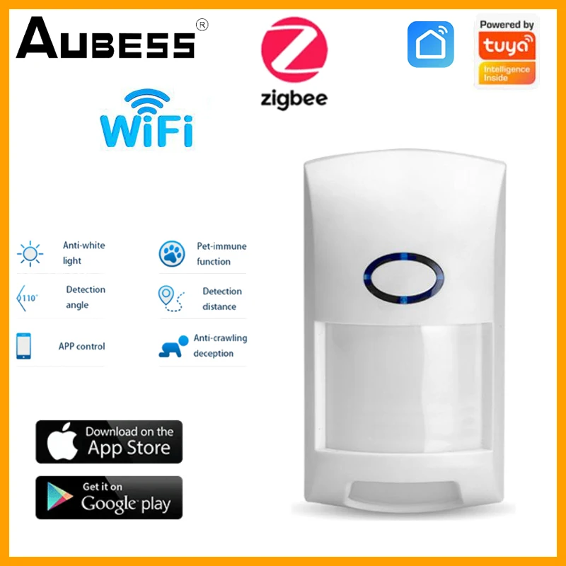 Zigbee-Système d\'alarme intelligent avec capteurs infrarouges, détecteur de mouvement, capteur PIR, vie intelligente, télécommande, Wi-Fi, Tuya