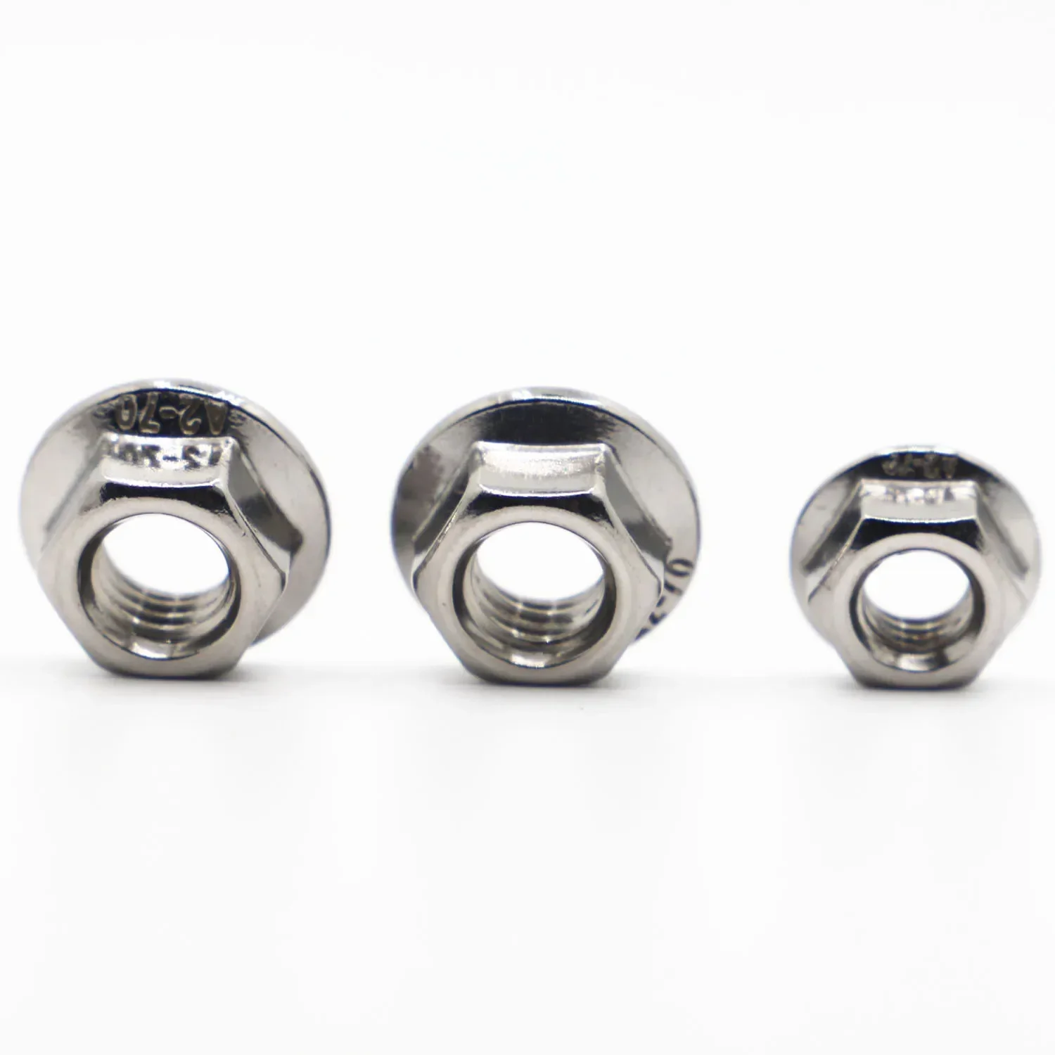 304 Stainless Steel DIN6923 Serrated Spinlock Hexagon Flange Nuts M3 M4 M5 M6 M8 M10 M12 Pinking Automatic locking Nut