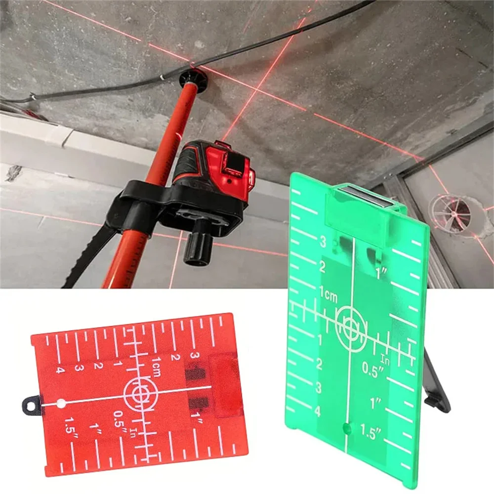 Laser Target Magnetic Floor Target Plate with Bracket, Standard Accessory suitable for Beam Laser Level, Enhanced Laser Line