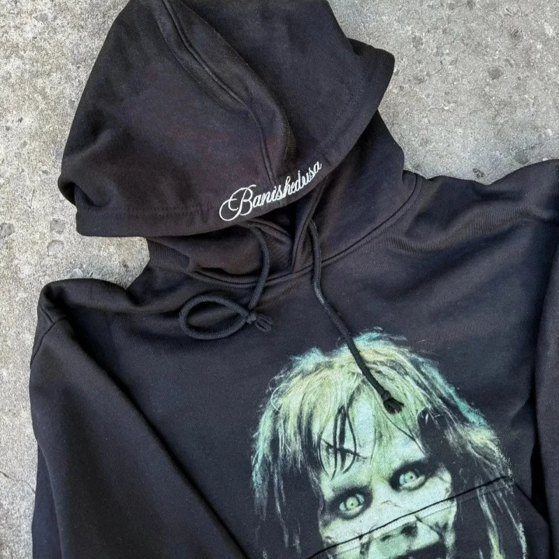 

Мужские и женские винтажные толстовки с капюшоном в стиле High Street Fashion, повседневные толстовки с капюшоном