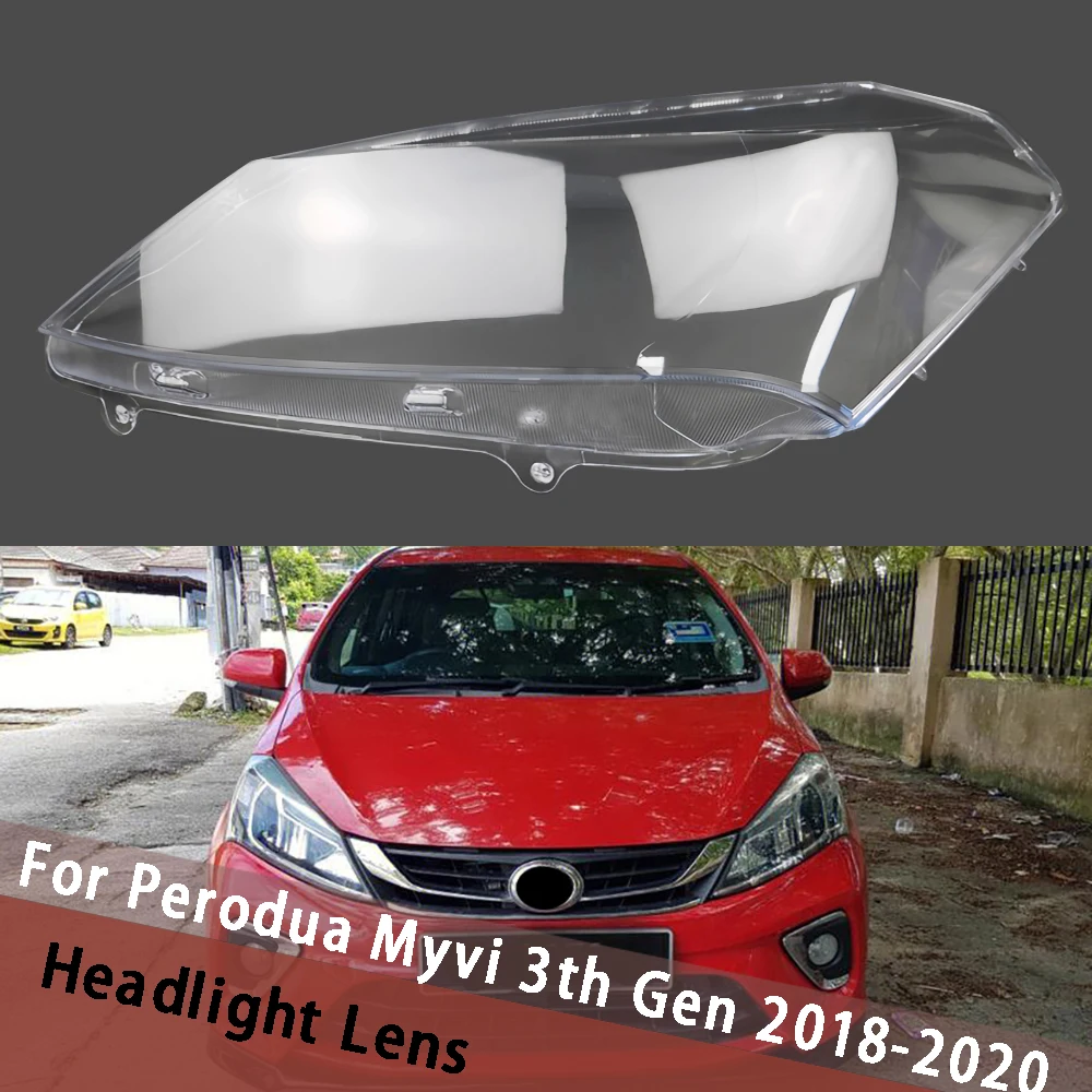 

For Perodua Myvi 3th Gen 2018 2019 2020 Transparent Headlight Cover Lampshade Lamp Lens Shell Headlamp Housing Plexiglass