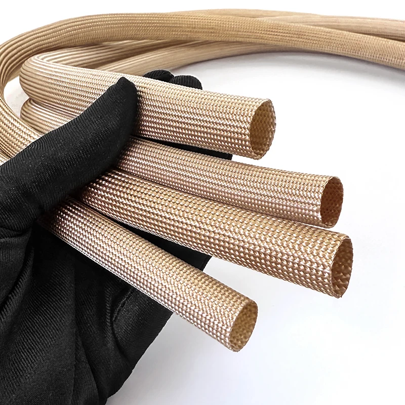 1 ~ 20mm Braided Fiberglass Sleeve 800 Deg.C High Temperature Chemical Glass Insulation Soft Fiber Tube Sleeving Cable Protector