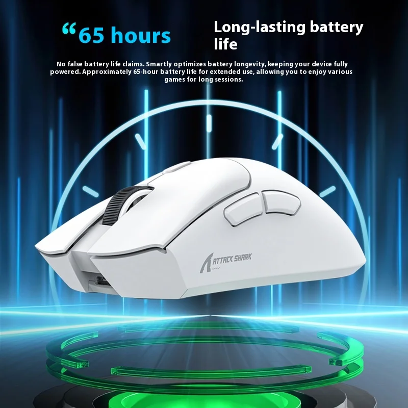 Attack Shark R1 Wireless Bluetooth Mouse Large Size For Gaming Men Office Computer Peripherals Mice And Keyboards Accessories