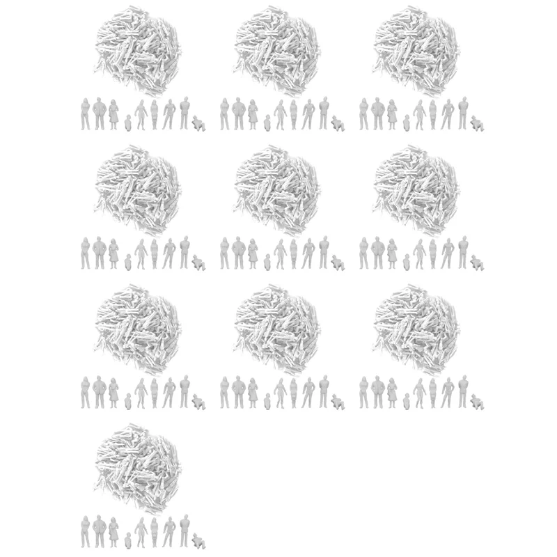 

X18A-1:50 White Figures Architectural Model Human Scale HO Model Plastic Peoples,100 Pieces