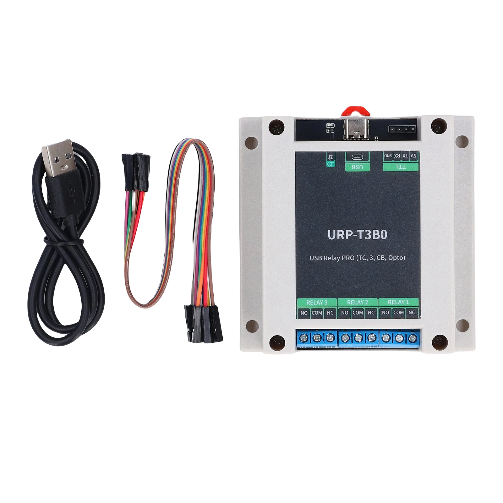 USB リレー 3 チャンネル 5V USB TTL 制御リレーモジュール GD32F103C8T6 チップ LED インジケーター付き