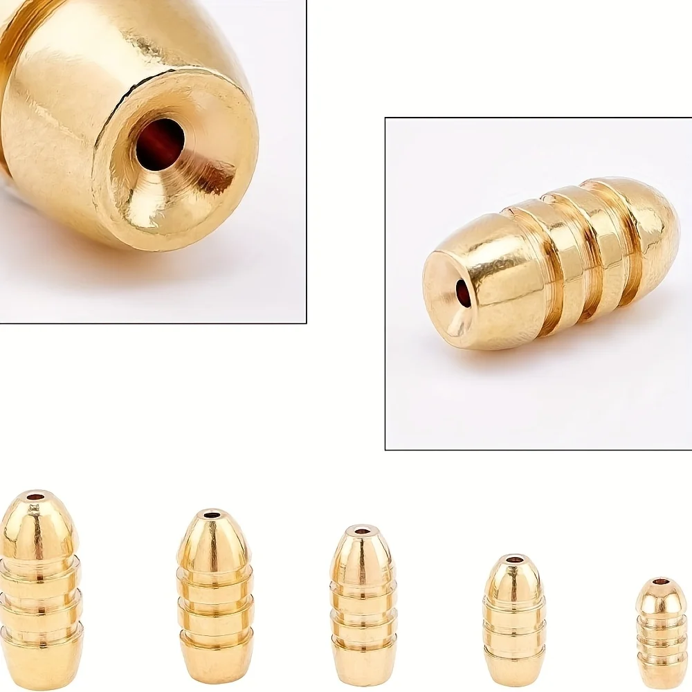 20pcs Brass Copper Fishing Sinkers Weights RIG 1.8g 3.5g 7g 10g Set for Soft Lure Rigging and Fly Tying Tackle Accessories - view 4