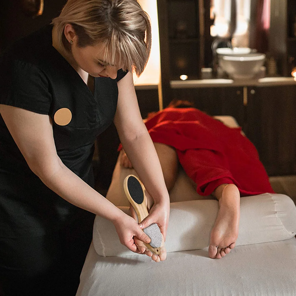 1 Juego de herramientas para frotar los pies, piedra pómez Premium, cuidado de pedicura, eliminador de callos exfoliante, piel suave, uso profesional portátil para el hogar