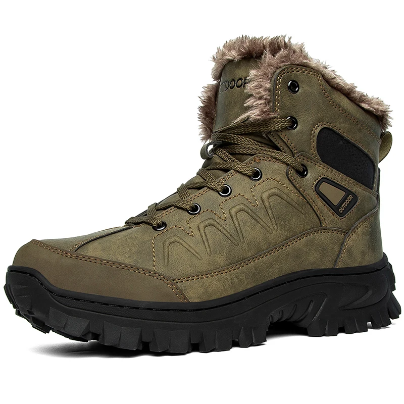 

HIKEUP Men Hiking Shoes Snow Hiking Boots Comfortable Walking Sneakers Fashion Leisure Outdoor Shoes Plus Size