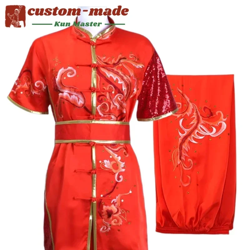 

Custom Martial Arts Uniform Kung Fu Suit with Dragon Embroidery Southern Fist Long Fist Reinforced for KungFu Forms Competition